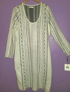 Calvin Klein Black & White/Gray Dress (NEW)
